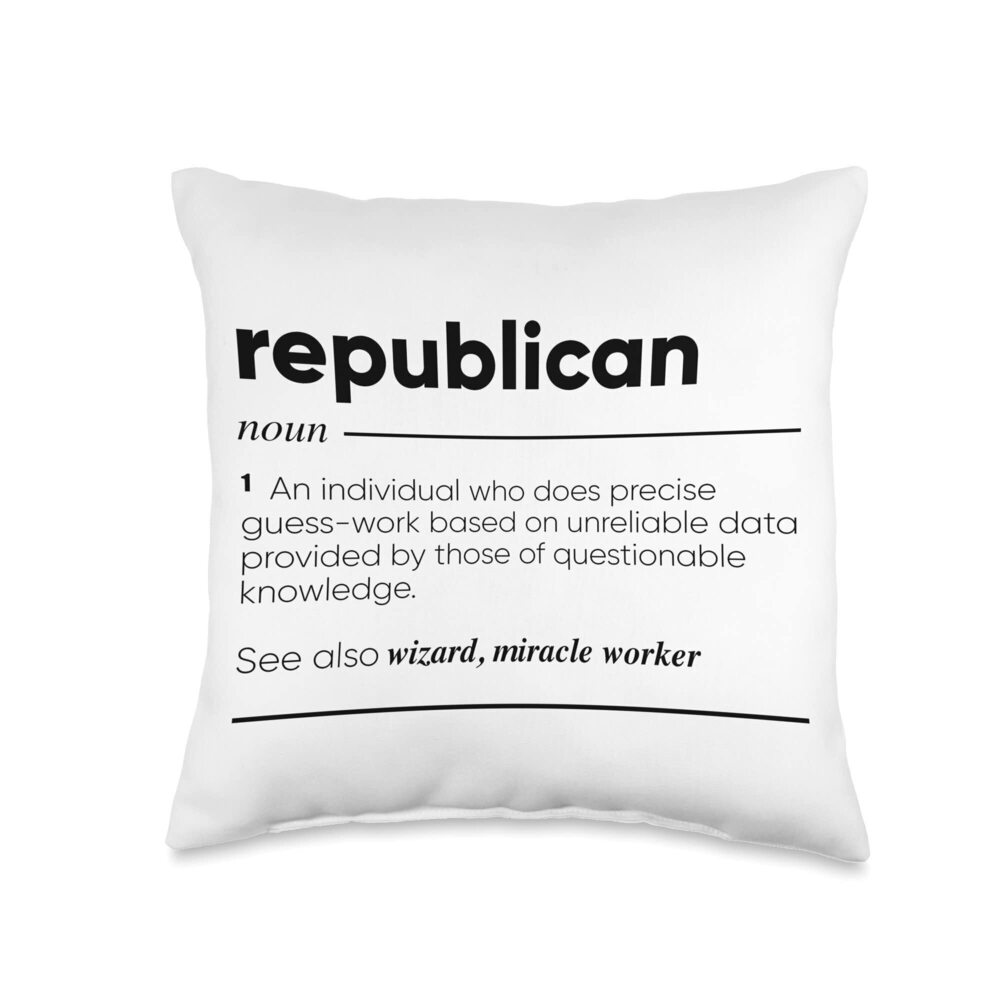 1404 Republican Funny Definition Throw Pillow